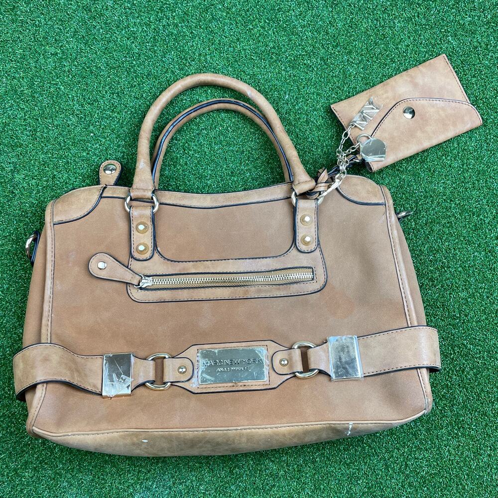 Marc New York Andrew Marc Brown Suede Handbag with Coin Purse